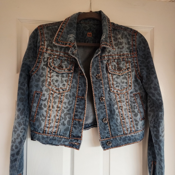 Denim Leopard Jacket - Picture 3 of 5